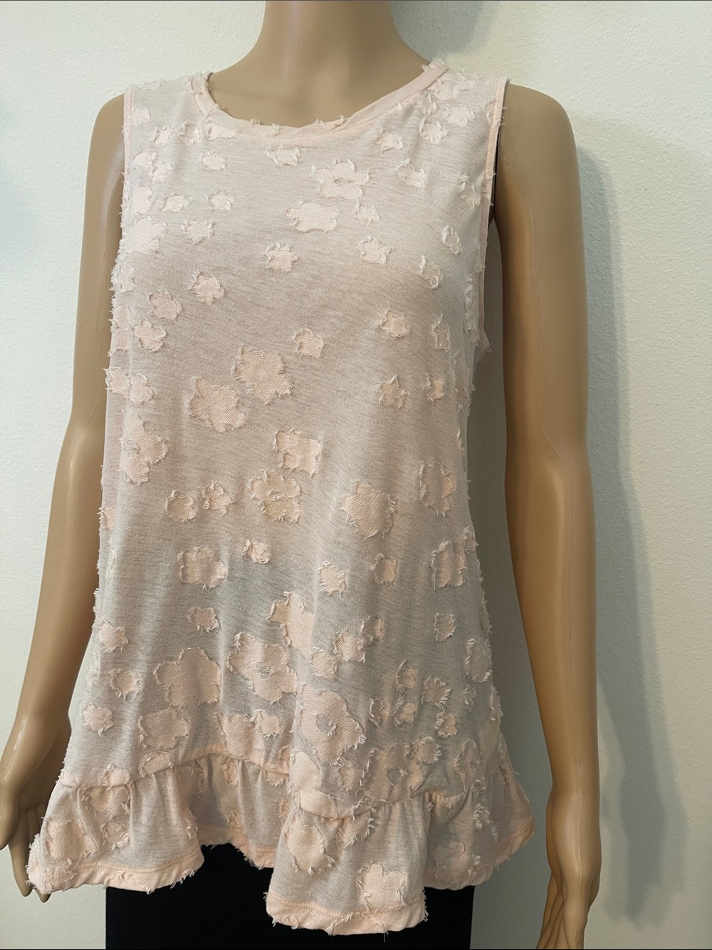 Michael Kors Sleeveless Ruffle Hem Top